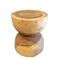 Stolik Stołek Owal okrągły pełne drewno TEAK 45cm